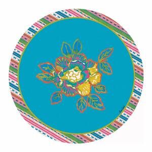 NEW LISA CORTI english rose placemat - set of 2 in celeste